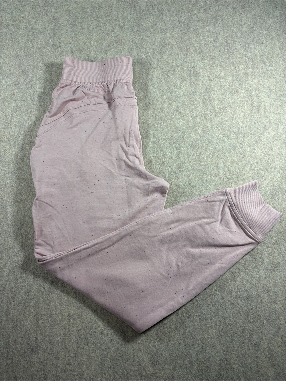 Lululemon LA Warm Down HR Jogger size 4 Pink Mist Speckle Sweatpants HR NWOT